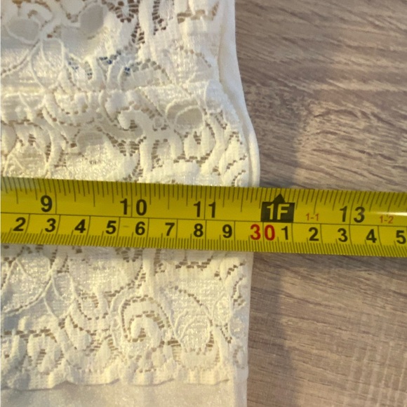 Vintage 1970s Victoria's Secret White Lace Bridal Shapewear Slip Union Made Sz L - Picture 8 of 10